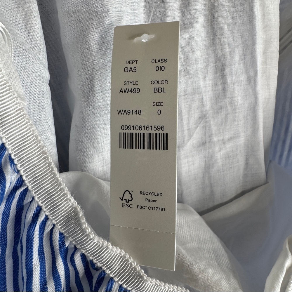 J CREW Pleated Midi Skirt in Stripe - AW499 - Sz 0 - Picture 10 of 14